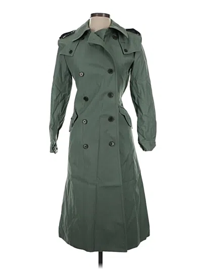 Pre-owned Jcrew Trenchcoat In Green