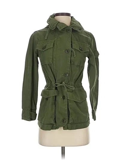 Pre-owned Jcrew Trenchcoat In Green