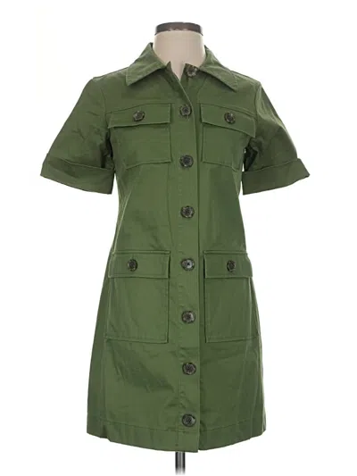 Pre-owned Jcrew Trenchcoat In Green