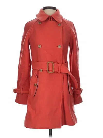Pre-owned Jcrew Trenchcoat In Red