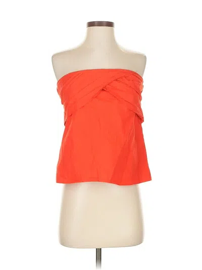 Pre-owned Jcrew Tube Top Red Strapless Neckline Tops