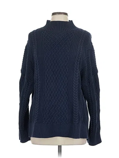 Pre-owned Jcrew Turtleneck Sweater In Blue
