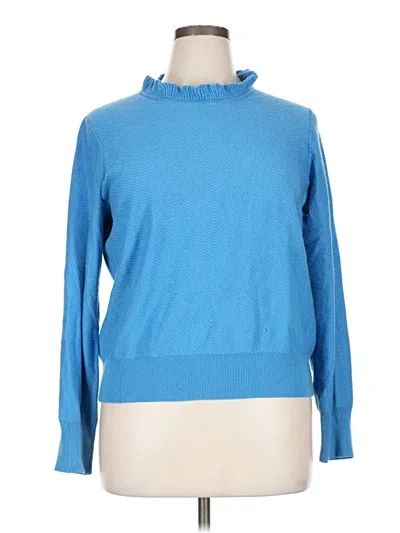 Pre-owned Jcrew Turtleneck Sweater In Blue