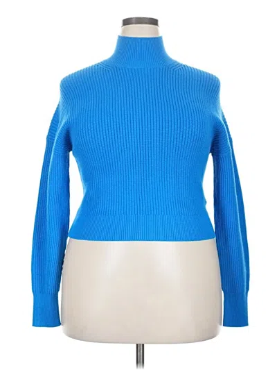 Pre-owned Jcrew Turtleneck Sweater In Blue