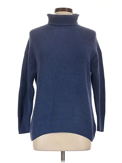 Pre-owned Jcrew Turtleneck Sweater In Blue