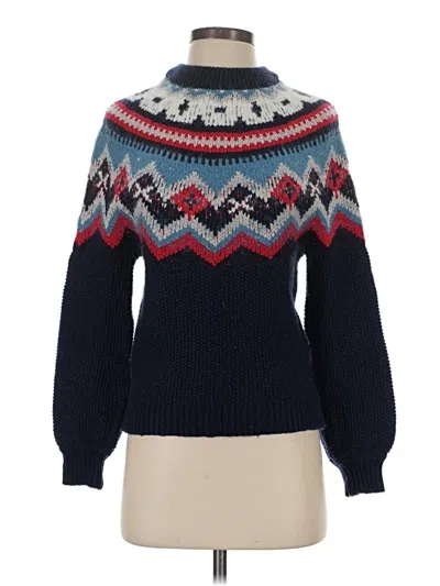 Pre-owned Jcrew Turtleneck Sweater In Blue
