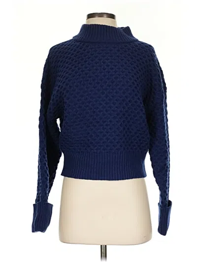 Pre-owned Jcrew Turtleneck Sweater In Blue