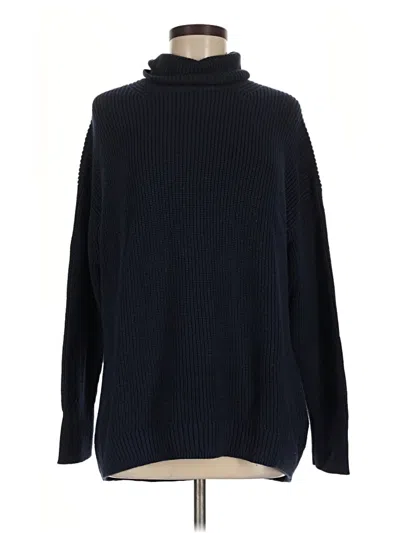 Pre-owned Jcrew Turtleneck Sweater In Blue