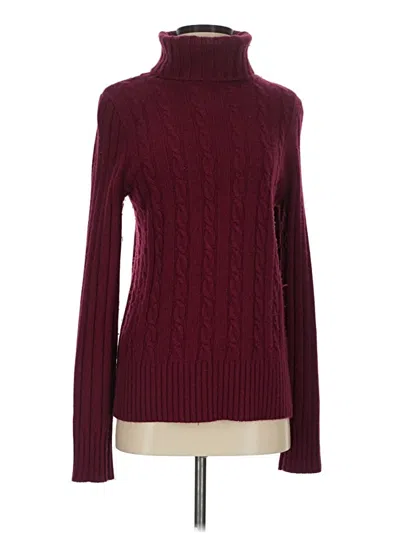 Pre-owned Jcrew Turtleneck Sweater In Burgundy