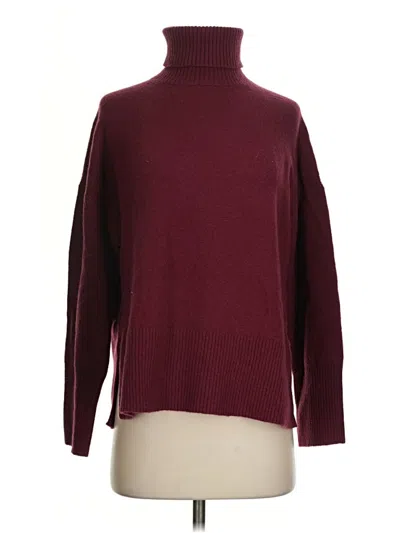 Pre-owned Jcrew Turtleneck Sweater In Burgundy