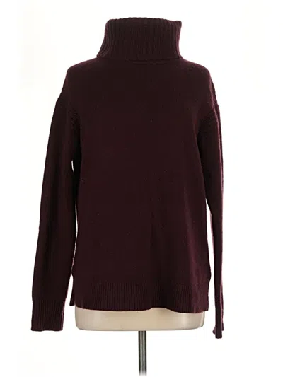 Pre-owned Jcrew Turtleneck Sweater In Burgundy