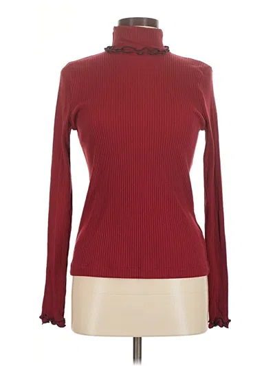 Pre-owned Jcrew Turtleneck Sweater In Burgundy