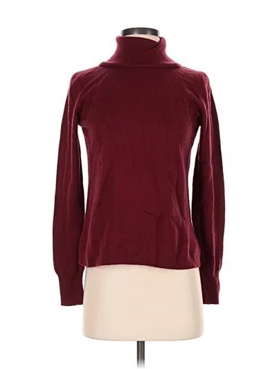 Pre-owned Jcrew Turtleneck Sweater In Burgundy
