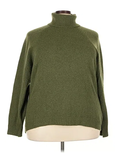 Pre-owned Jcrew Turtleneck Sweater In Green