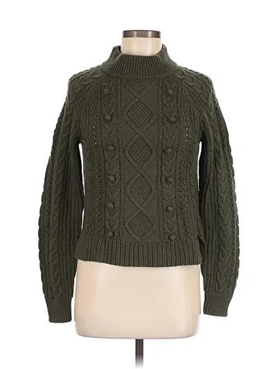 Pre-owned Jcrew Turtleneck Sweater In Green