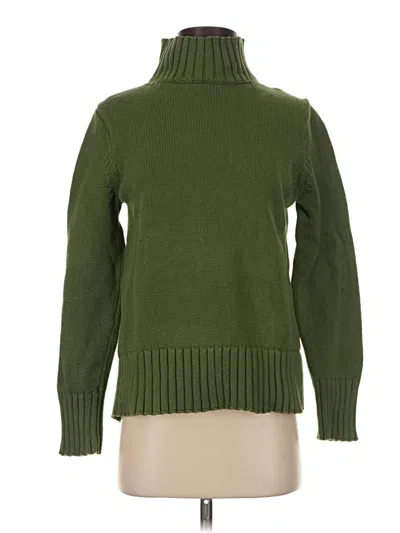 Pre-owned Jcrew Turtleneck Sweater In Green