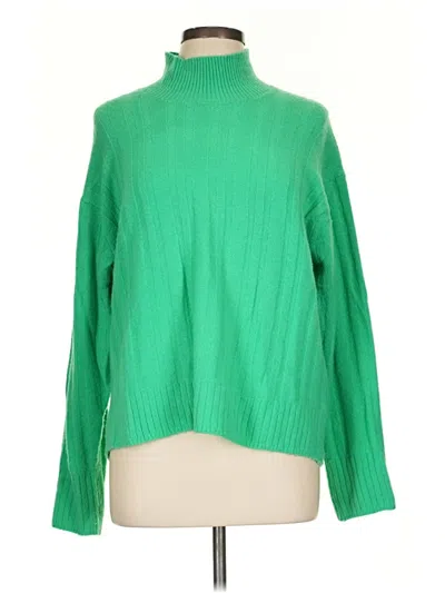 Pre-owned Jcrew Turtleneck Sweater In Green
