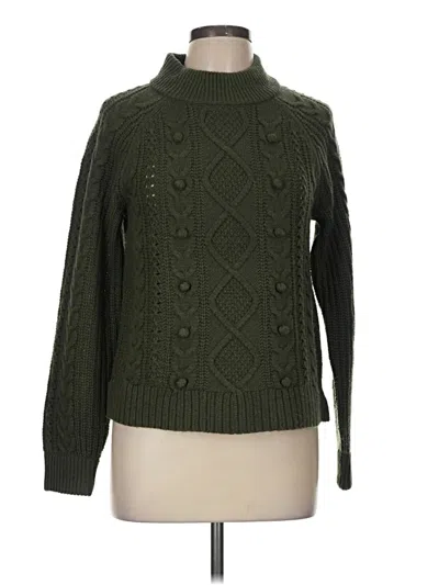 Pre-owned Jcrew Turtleneck Sweater In Green