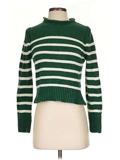 Pre-owned Jcrew Turtleneck Sweater In Green