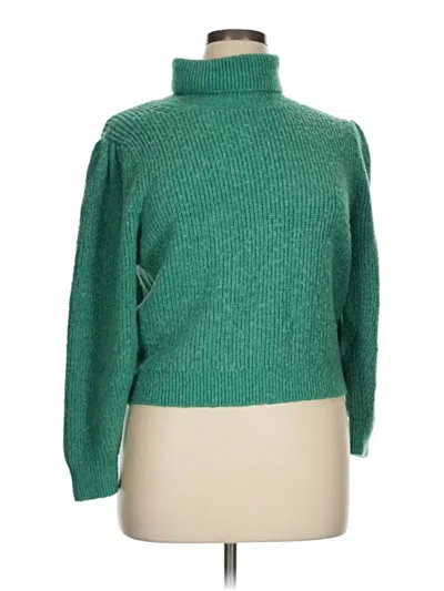Pre-owned Jcrew Turtleneck Sweater In Green
