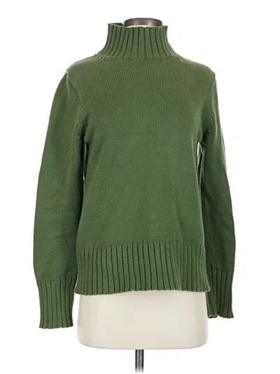 Pre-owned Jcrew Turtleneck Sweater In Green
