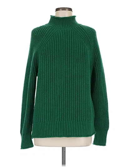 Pre-owned Jcrew Turtleneck Sweater In Green