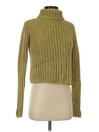 Pre-owned Jcrew Turtleneck Sweater In Green