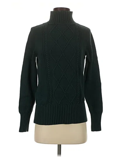 Pre-owned Jcrew Turtleneck Sweater In Green