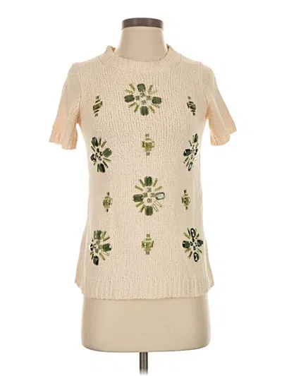 Pre-owned Jcrew Turtleneck Sweater In Ivory