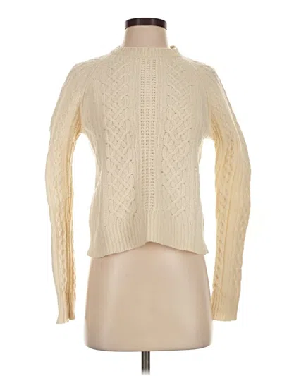 Pre-owned Jcrew Turtleneck Sweater In Ivory