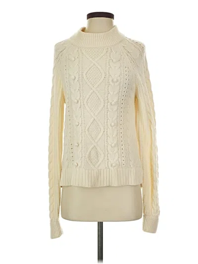 Pre-owned Jcrew Turtleneck Sweater In Ivory