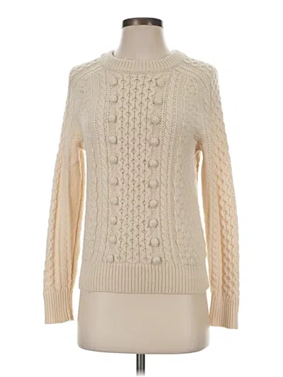 Pre-owned Jcrew Turtleneck Sweater In Ivory