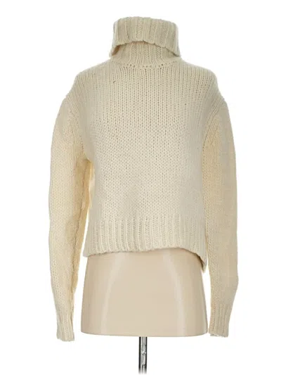 Pre-owned Jcrew Turtleneck Sweater In Ivory