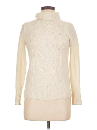 Pre-owned Jcrew Turtleneck Sweater In Ivory