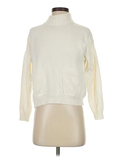 Pre-owned Jcrew Turtleneck Sweater In Ivory