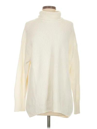 Pre-owned Jcrew Turtleneck Sweater In Ivory