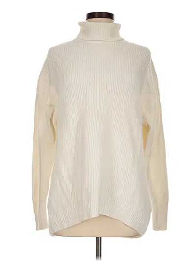 Pre-owned Jcrew Turtleneck Sweater In Ivory