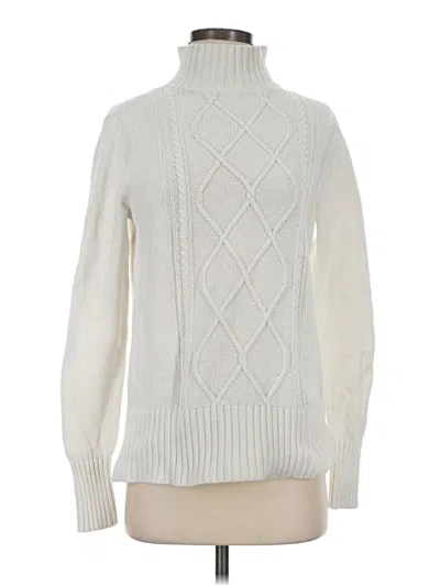 Pre-owned Jcrew Turtleneck Sweater In Ivory