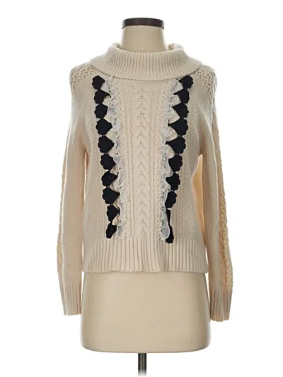 Pre-owned Jcrew Turtleneck Sweater In Ivory