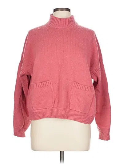Pre-owned Jcrew Turtleneck Sweater In Pink