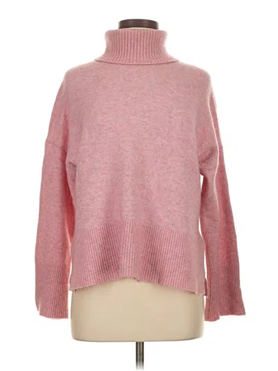 Pre-owned Jcrew Turtleneck Sweater In Pink