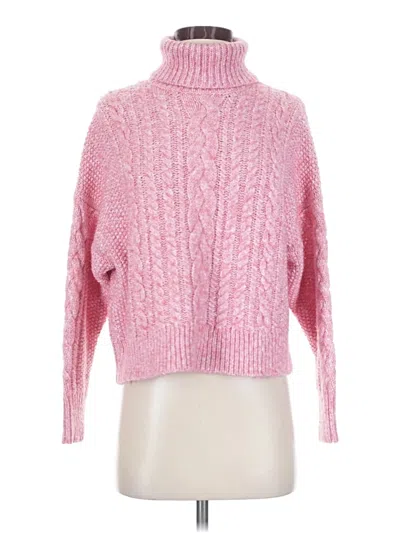 Pre-owned Jcrew Turtleneck Sweater In Pink