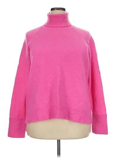 Pre-owned Jcrew Turtleneck Sweater In Pink