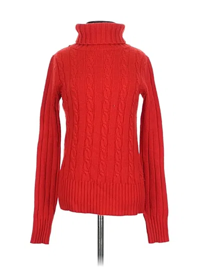 Pre-owned Jcrew Turtleneck Sweater In Red