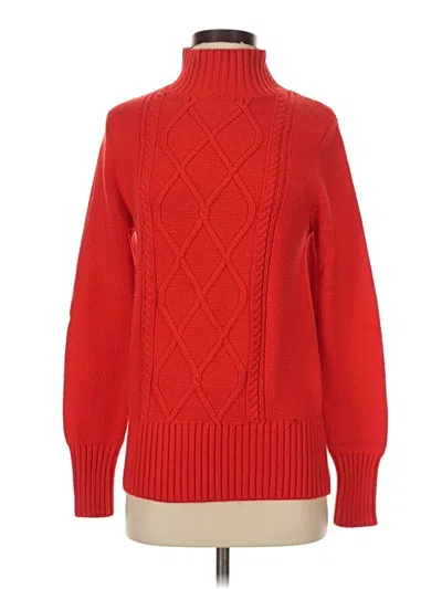 Pre-owned Jcrew Turtleneck Sweater In Red