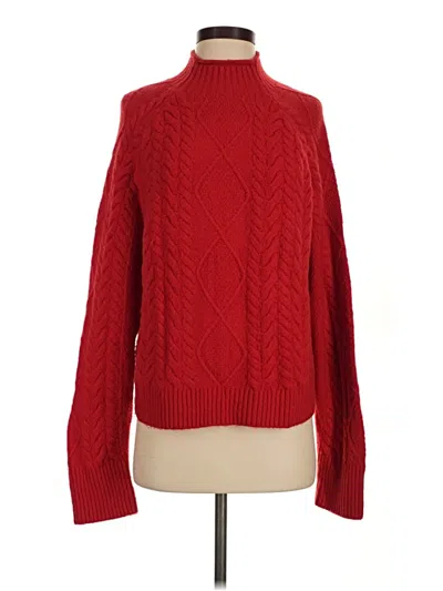 Pre-owned Jcrew Turtleneck Sweater In Red