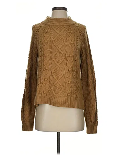 Pre-owned Jcrew Turtleneck Sweater In Tan