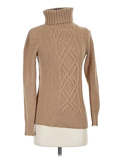 Pre-owned Jcrew Turtleneck Sweater In Tan