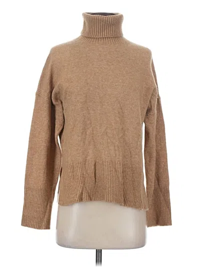 Pre-owned Jcrew Turtleneck Sweater In Tan