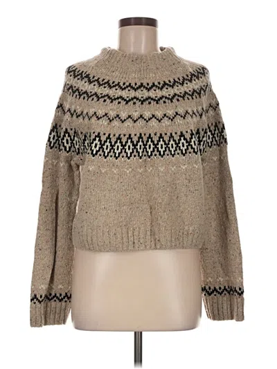 Pre-owned Jcrew Turtleneck Sweater In Tan